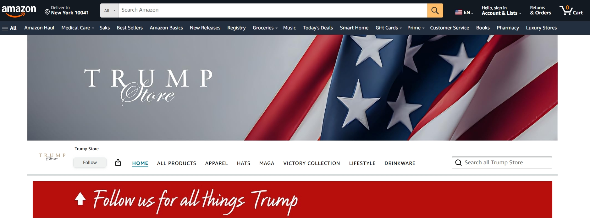 特朗普亚马逊店铺
