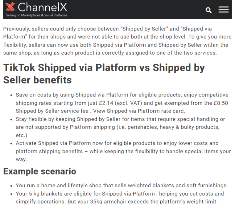 TikTok Shop发货政策 TikTok Shop发货政策