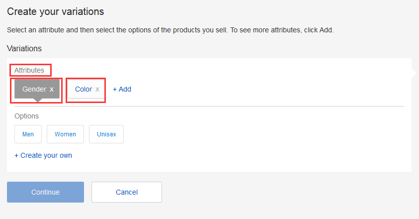 eBaylisting多属性设置