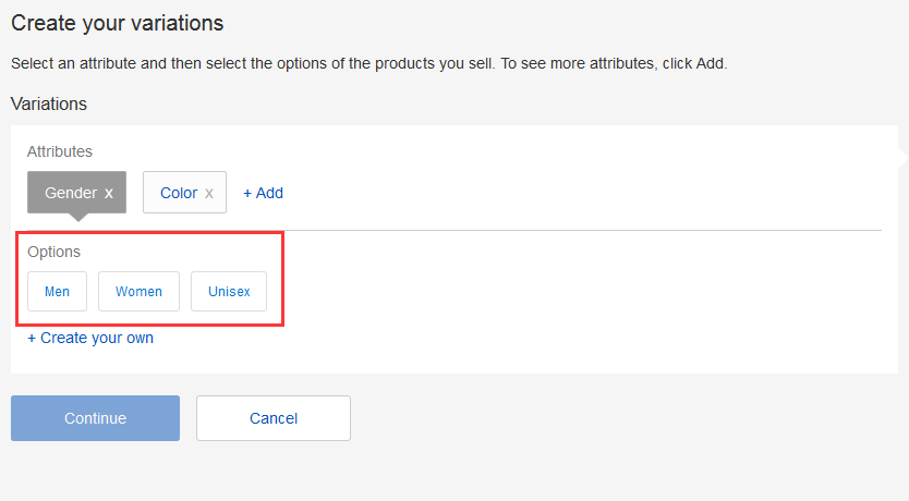eBaylisting多属性设置
