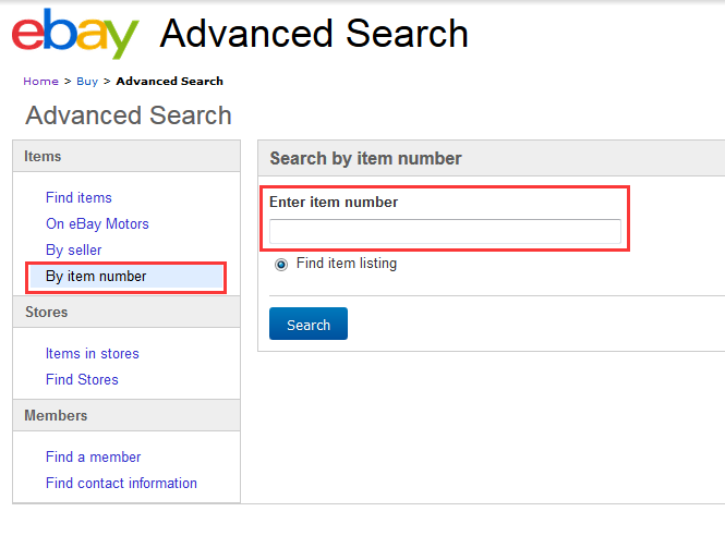 eBay查找已上线的刊登