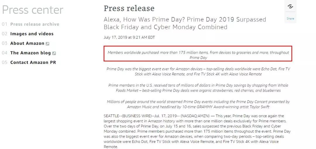 超1.75亿件商品售出！2019年Prime Day各站点Best Seller出炉！