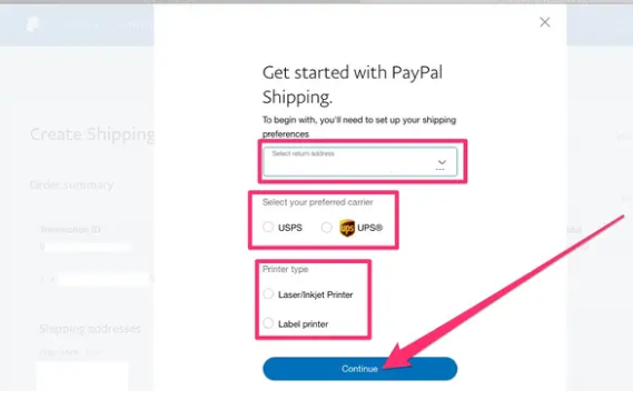 如何在PayPal上打印运送标签