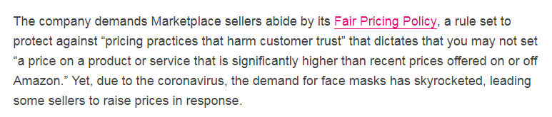 想卖口罩赚一笔？亚马逊对卖家发出警告！