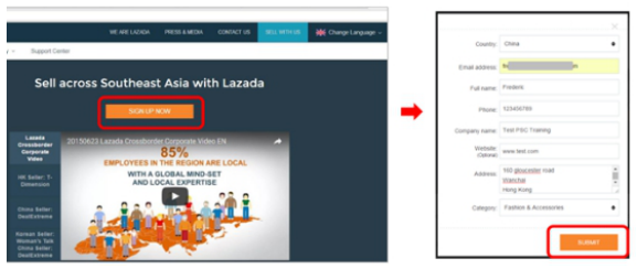 香港公司入驻Lazada要求