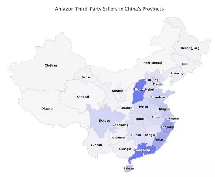 中国亚马逊卖家分布图