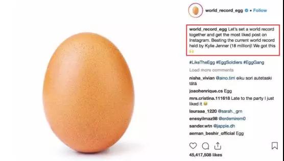 Instagram新网红 -- 宇宙第一蛋，诞生啦！
