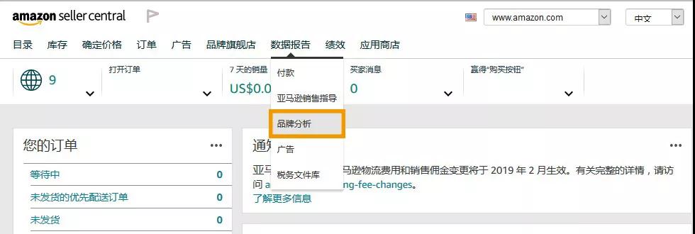 亚马逊品牌分析功能