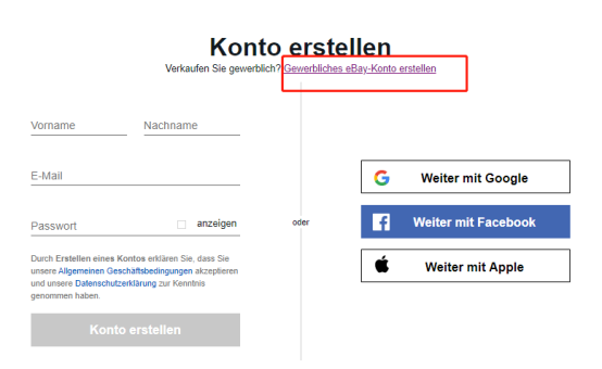 eBay德国注册流程