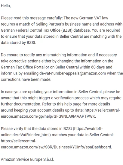 亚马逊发来德国地址审核邮件 卖家该如何采取行动 跨境眼
