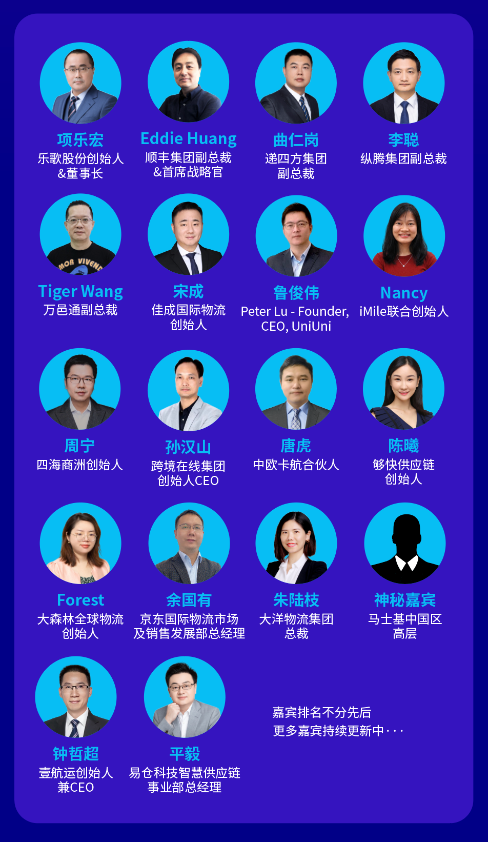 第五届中国跨境电商物流大会嘉宾名单
