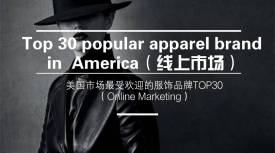 美国市场最受欢迎的服饰品牌TOP30（线上市场）