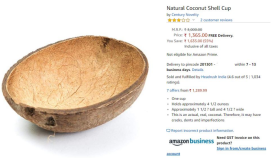 亚马逊最奇怪的商品：半个椰子壳价值1400卢比