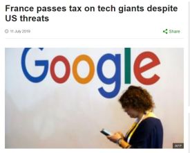 法国对谷歌、脸书、苹果等征税 特朗普亲自下令反制