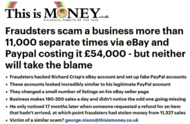 外媒报道，英国正在调查价值5.4万英镑的eBay诈骗案