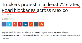 卖家注意！墨西哥全国货车司机罢工，可能造成货物延误